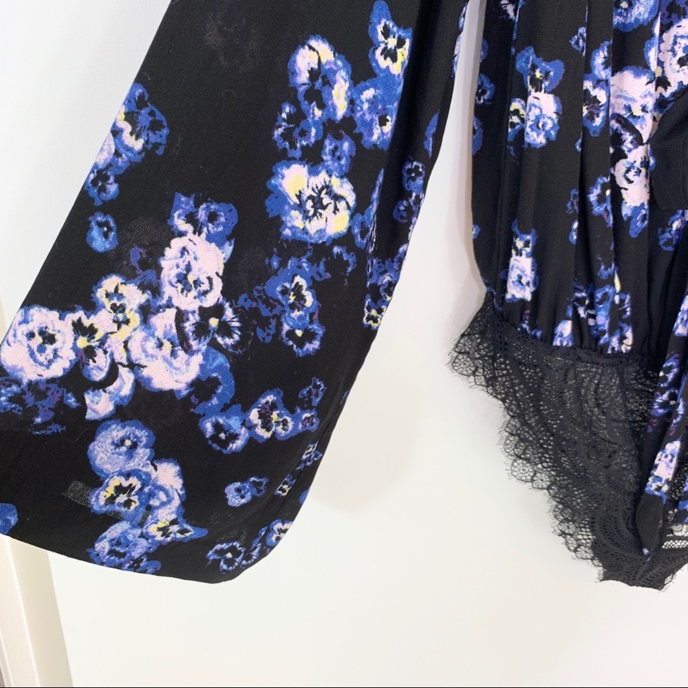 Free People Forties Feel Bell Sleeve Bodysuit S - Picture 13 of 15